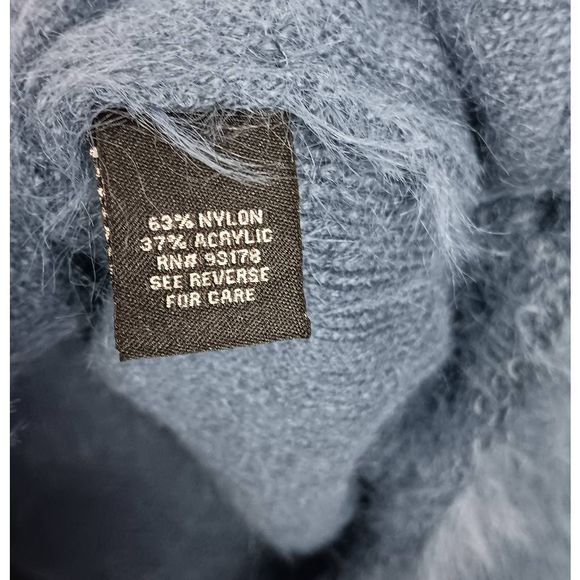 NWT Catherine Maladrino Blue Long Sleeve Crew Neck Sweater Size Medium - Picture 5 of 8